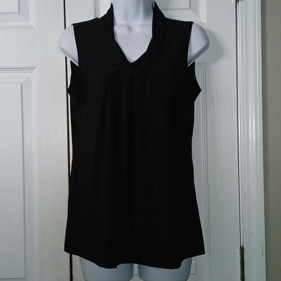 Suzie in the city black sleeveless black blouse Sz M EUC - Picture 1 of 5